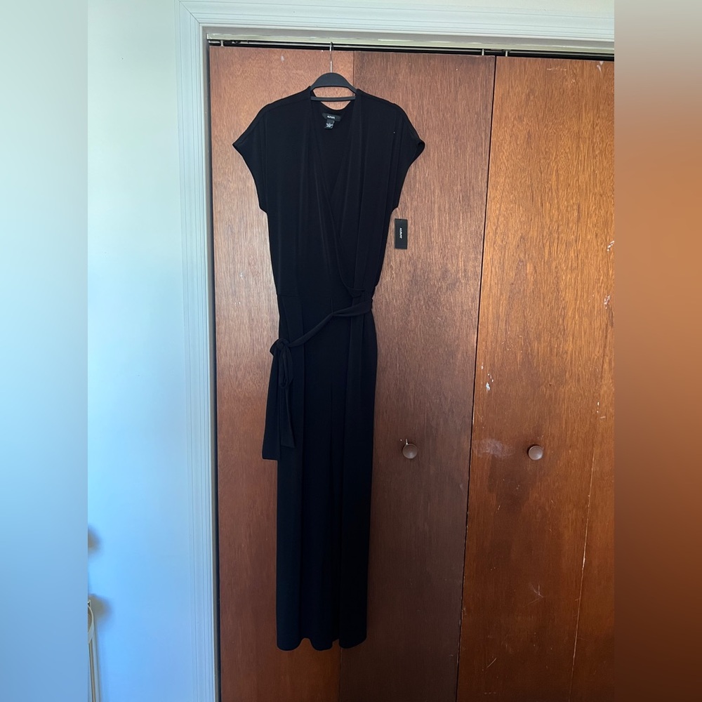 Alfani Black Wrap-Style Jumpsuit